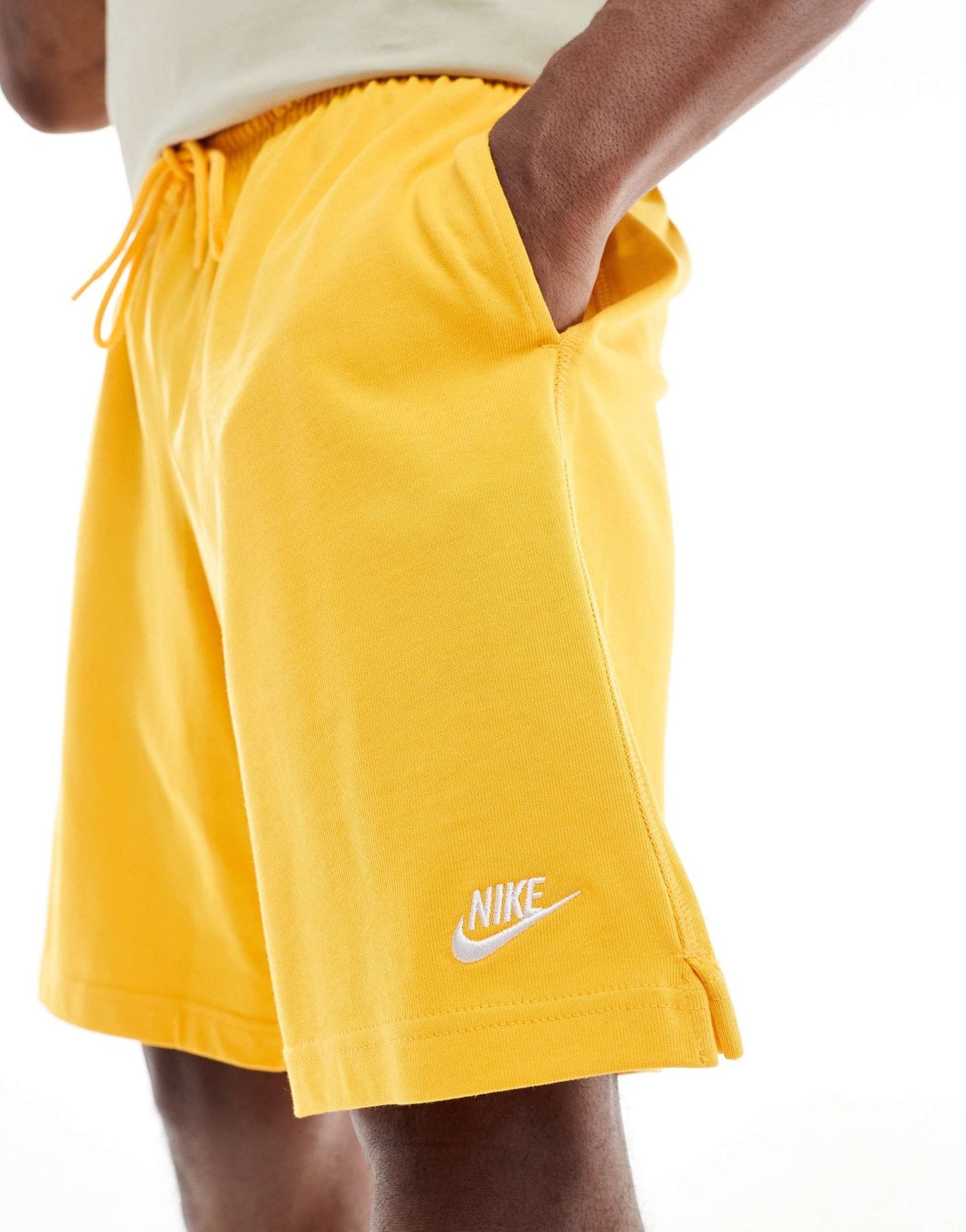 Nike Club knit shorts in yellow - ASOS Sample Sale