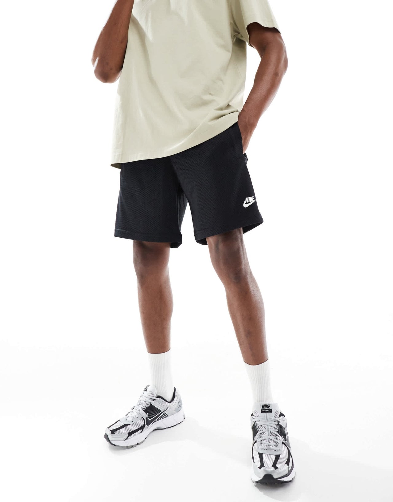 Nike Club mesh shorts in black - ASOS Sample Sale