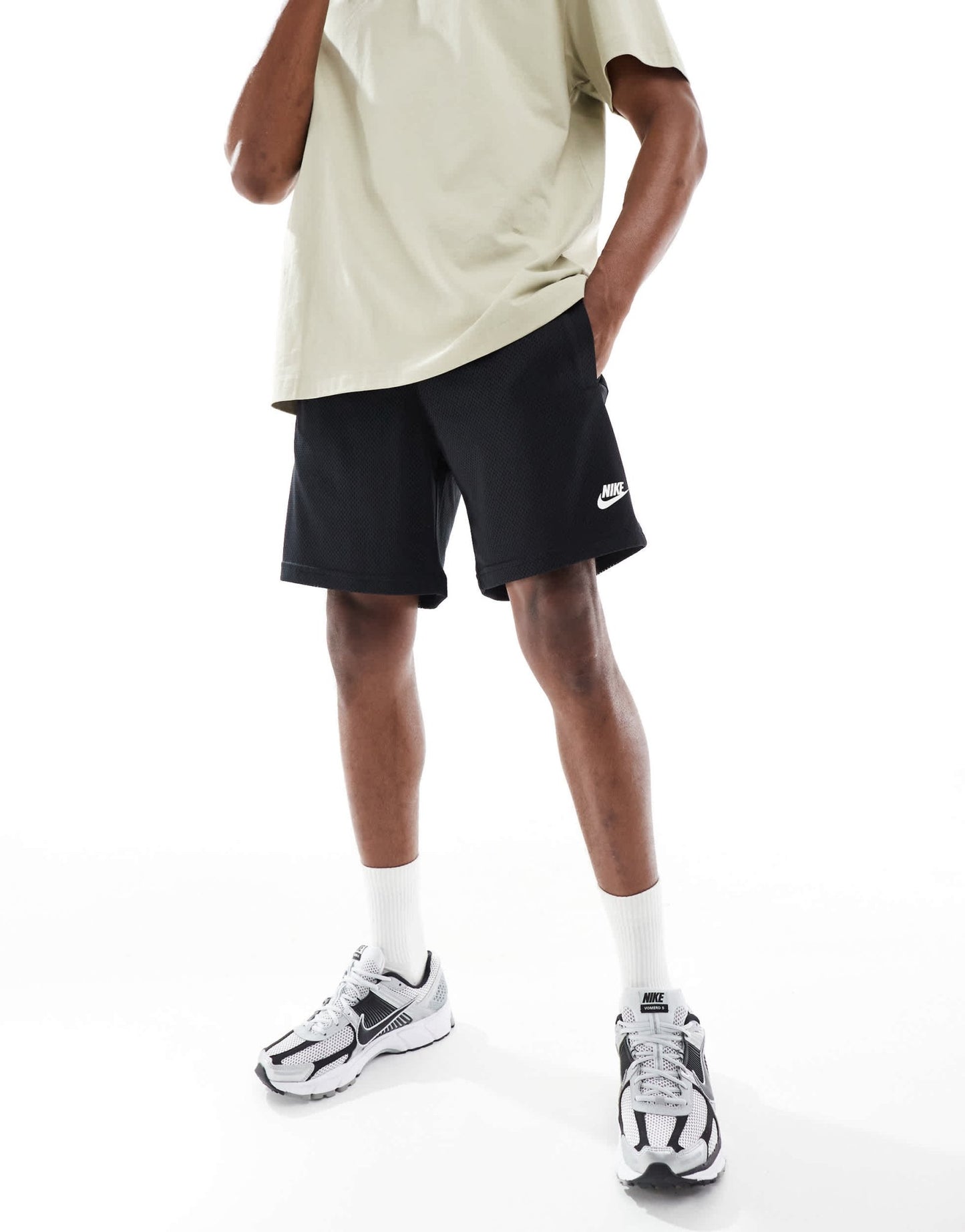 Nike Club mesh shorts in black - ASOS Sample Sale