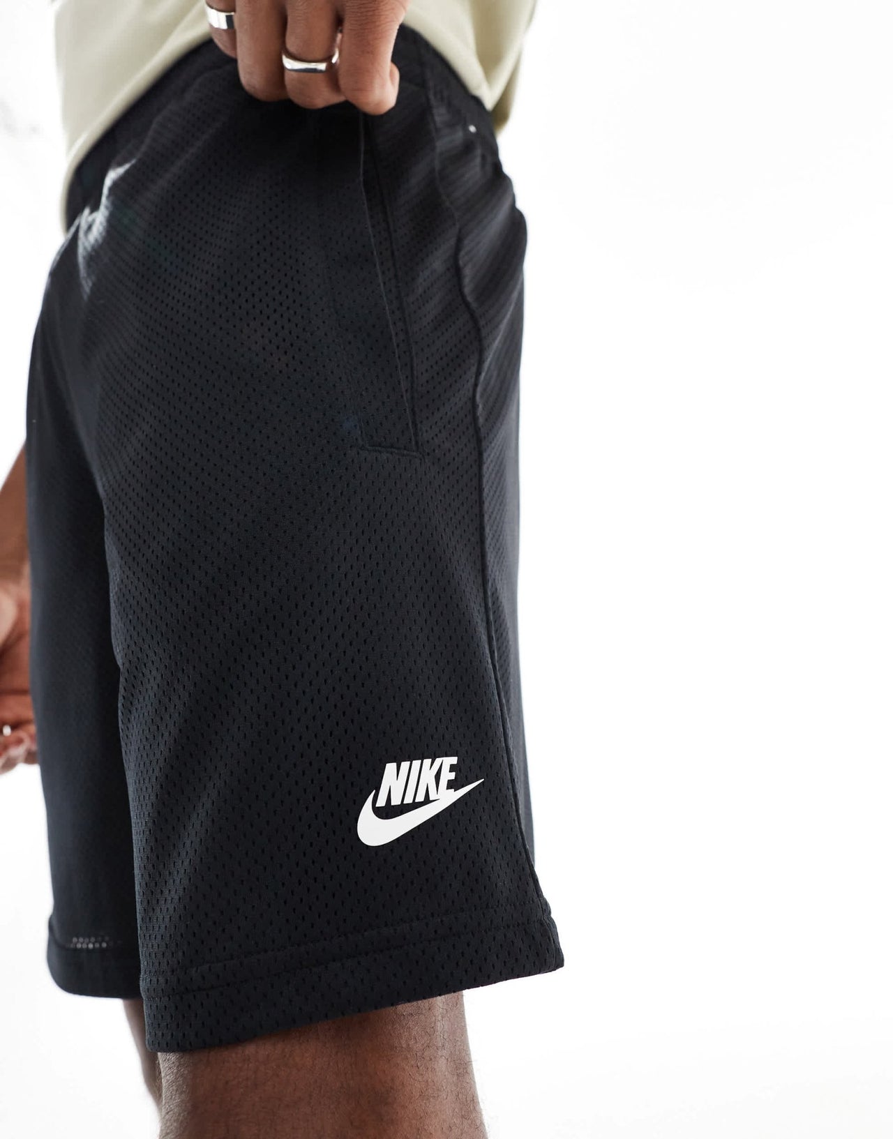 Nike Club mesh shorts in black - ASOS Sample Sale