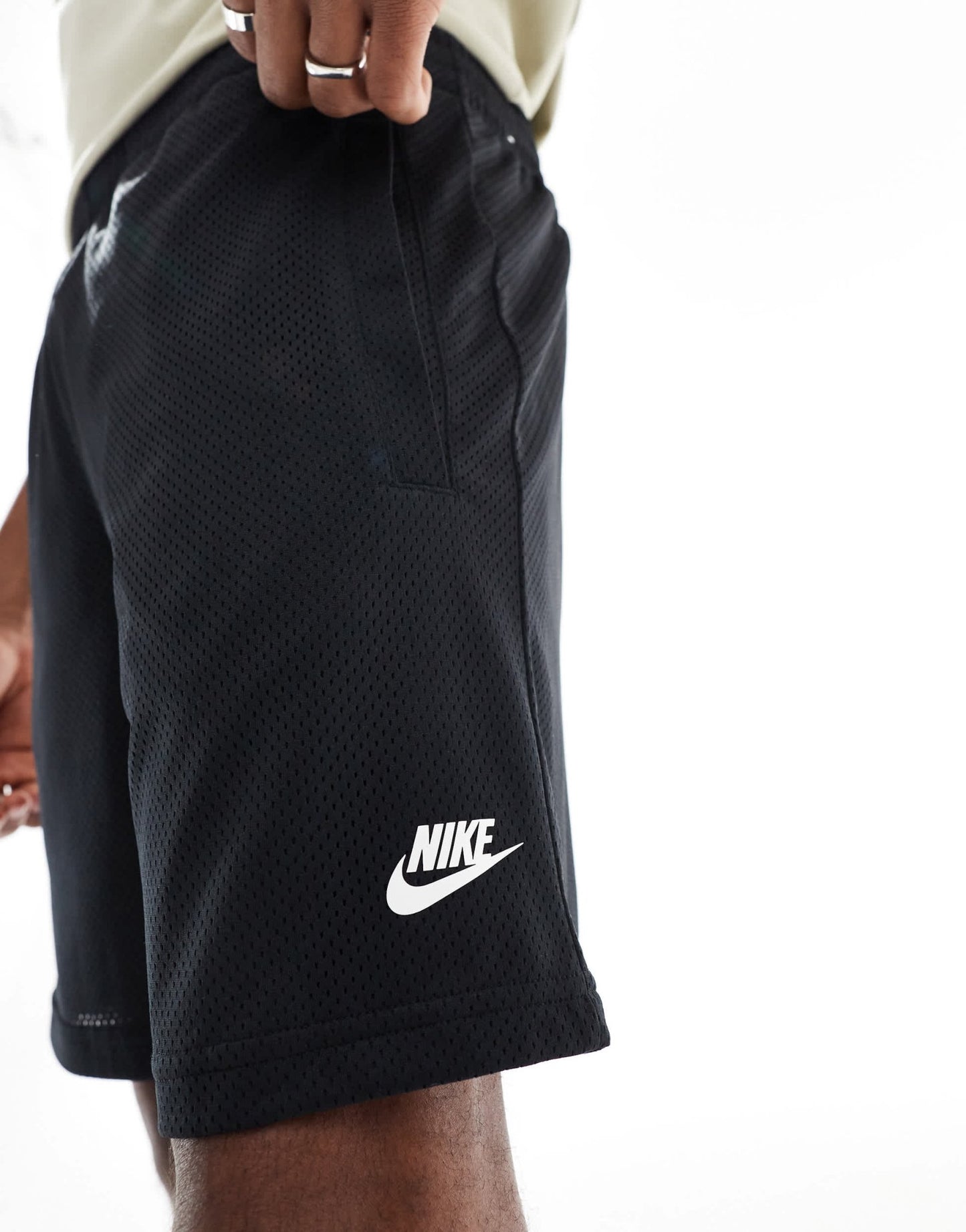 Nike Club mesh shorts in black - ASOS Sample Sale