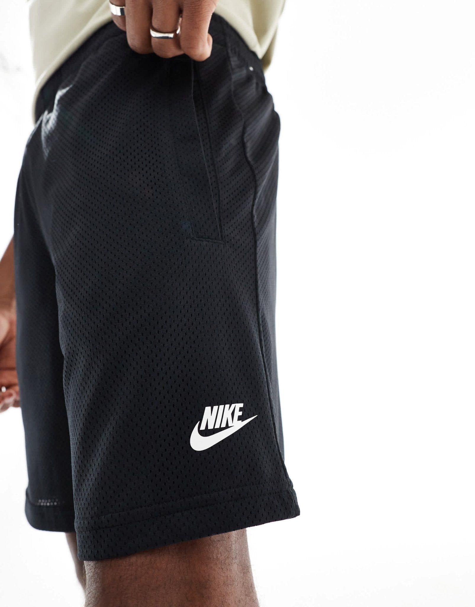 Nike Club mesh shorts in black - ASOS Sample Sale