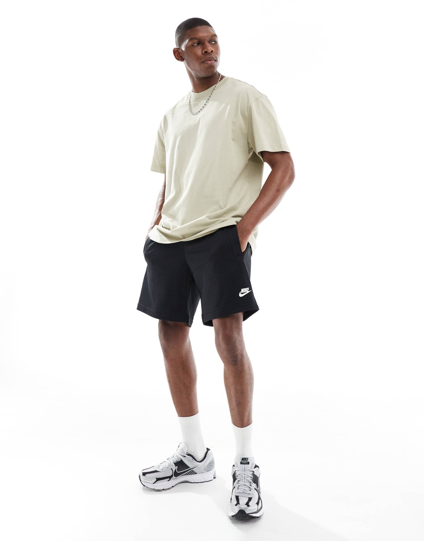Nike Club mesh shorts in black - ASOS Sample Sale
