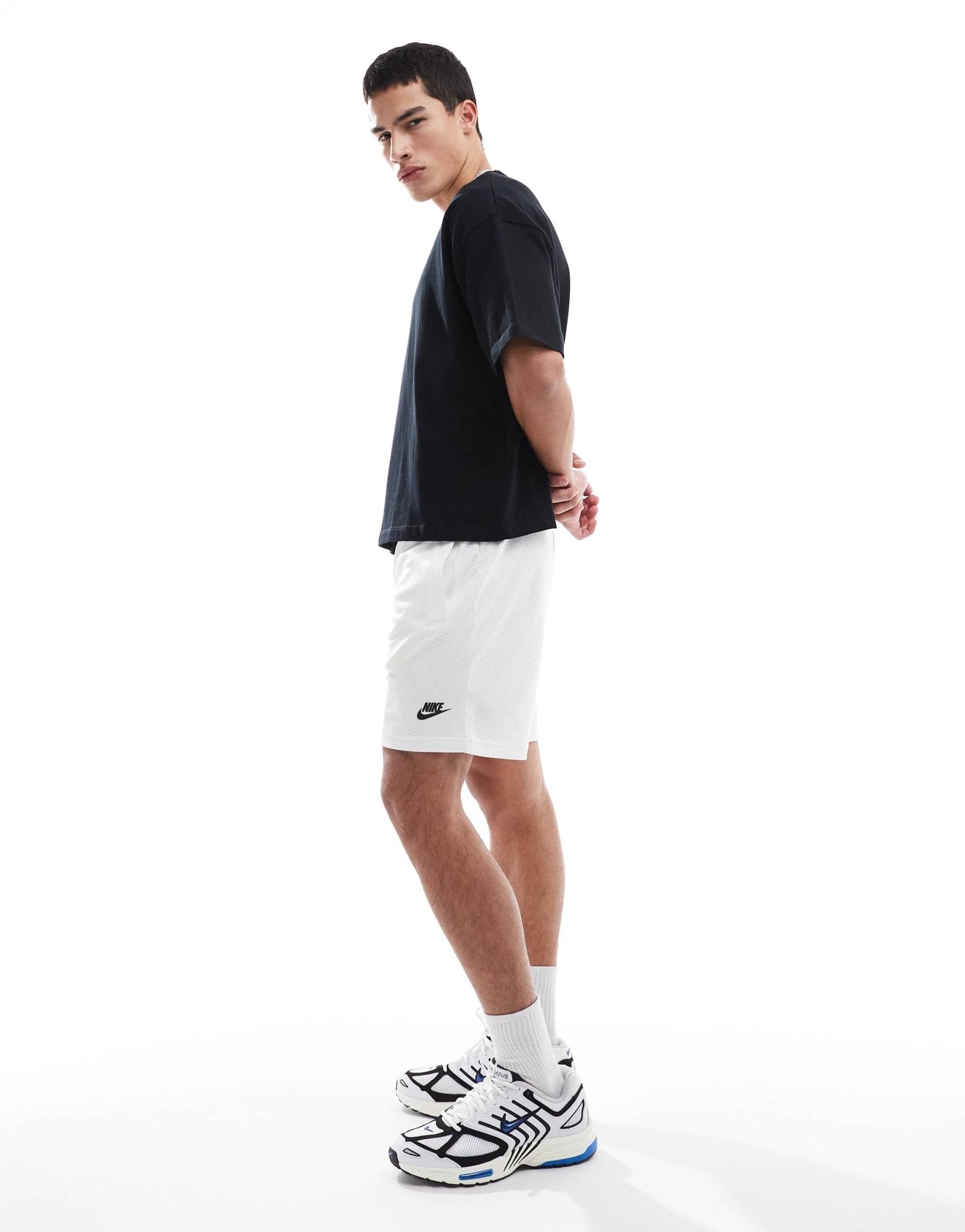 Nike Club mesh shorts in white - ASOS Sample Sale