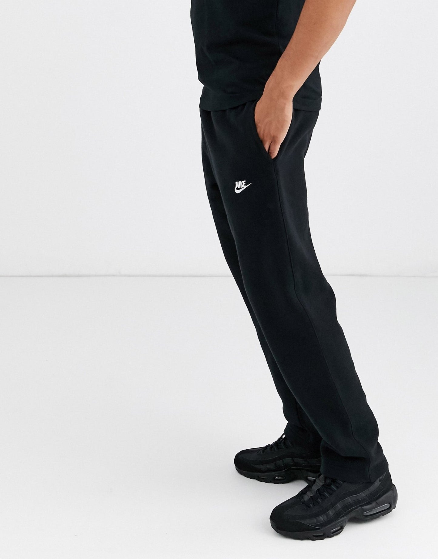 Nike Club straight fit joggers in black - ASOS Sample Sale
