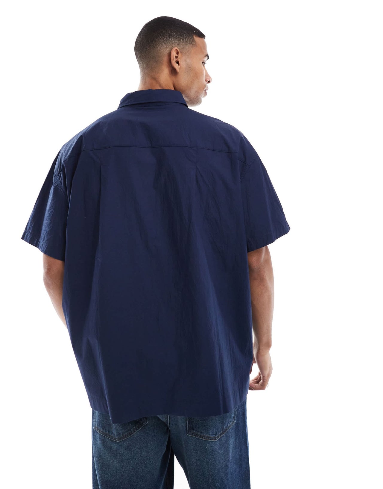 Nike Club woven shirt in dark navy - ASOS Sample Sale