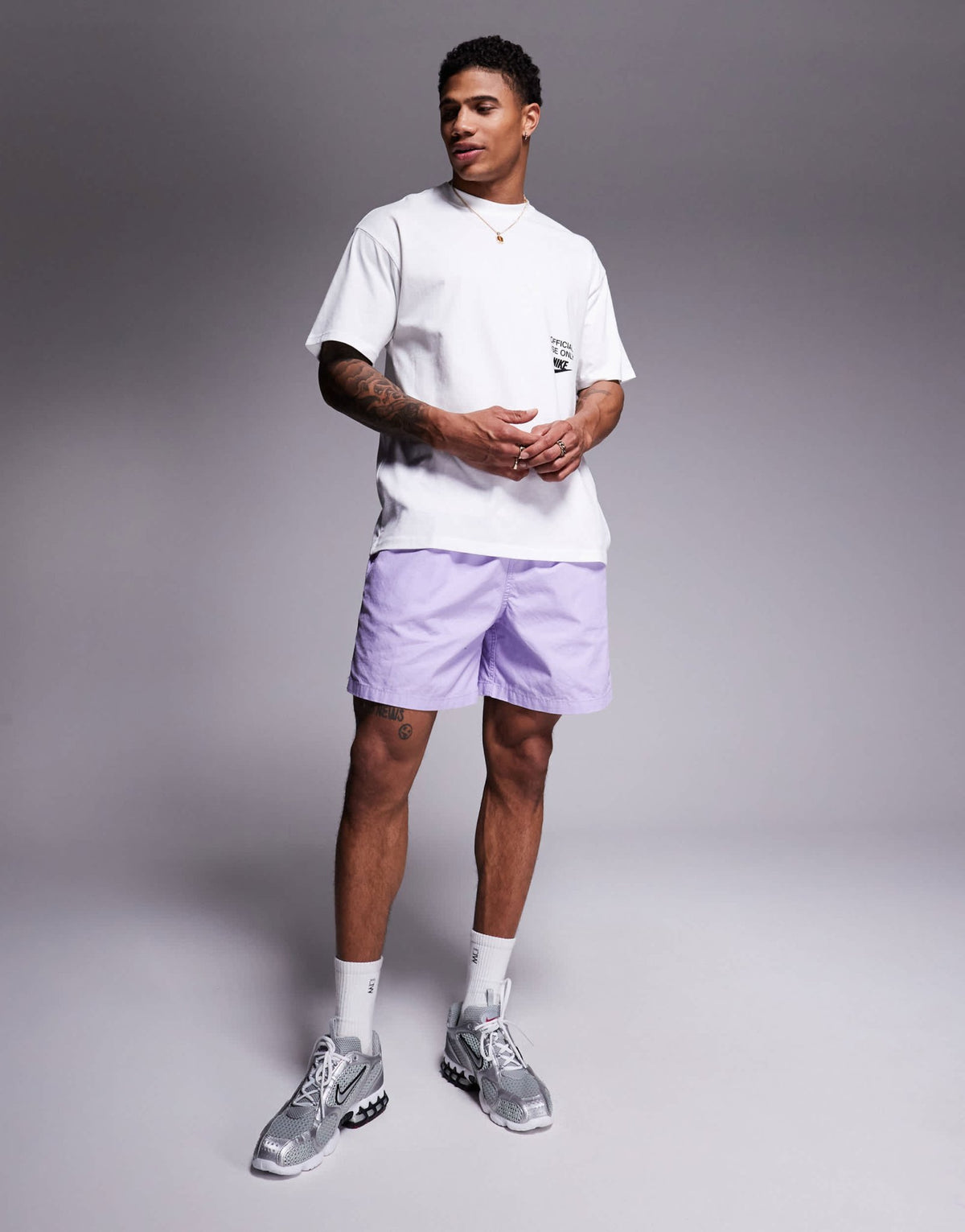 Nike Club woven shorts in lilac - ASOS Sample Sale