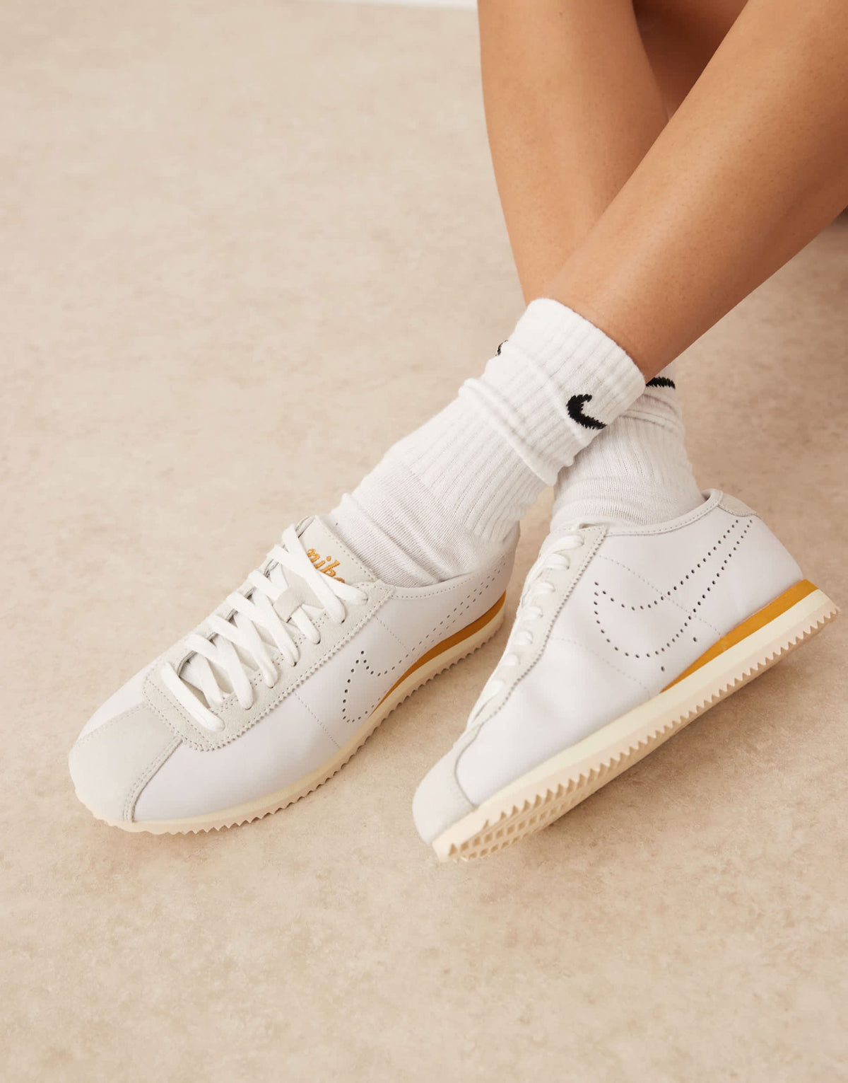Nike Cortez Deconstructed trainers in off white and brown - ASOS Sample Sale