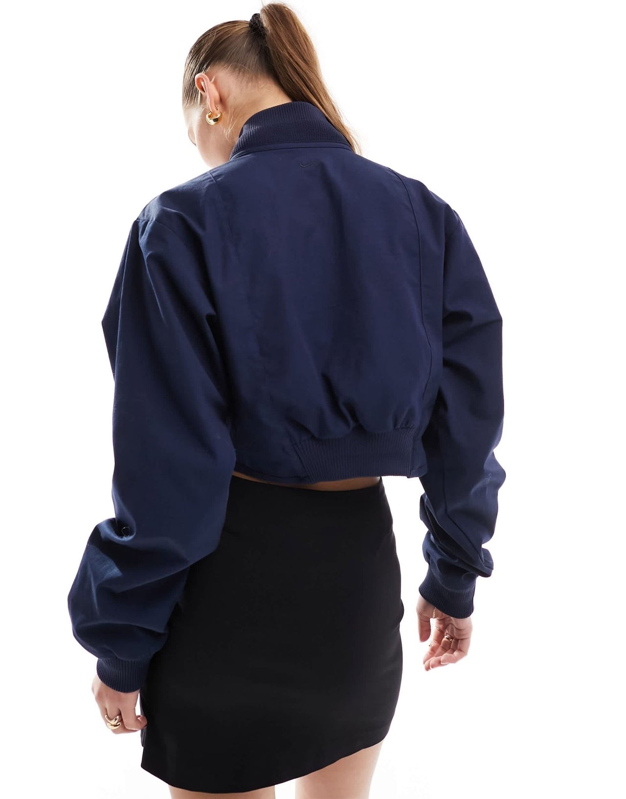 Nike cropped bomber jacket in black - ASOS Sample Sale