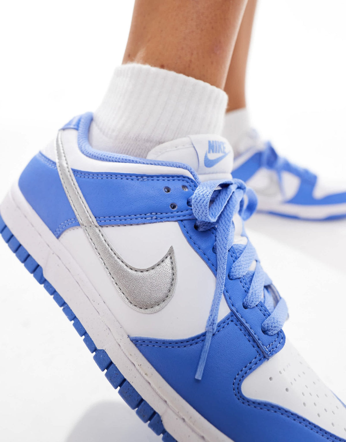 Nike Dunk Low NN trainers in blue and silver - ASOS Sample Sale
