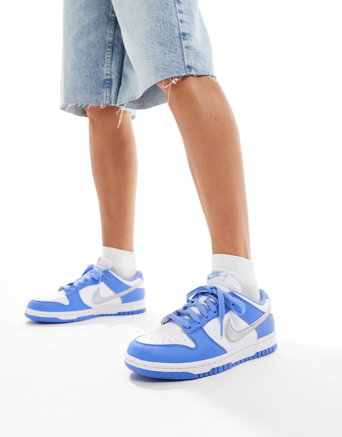 Nike Dunk Low NN trainers in blue and silver - ASOS Sample Sale
