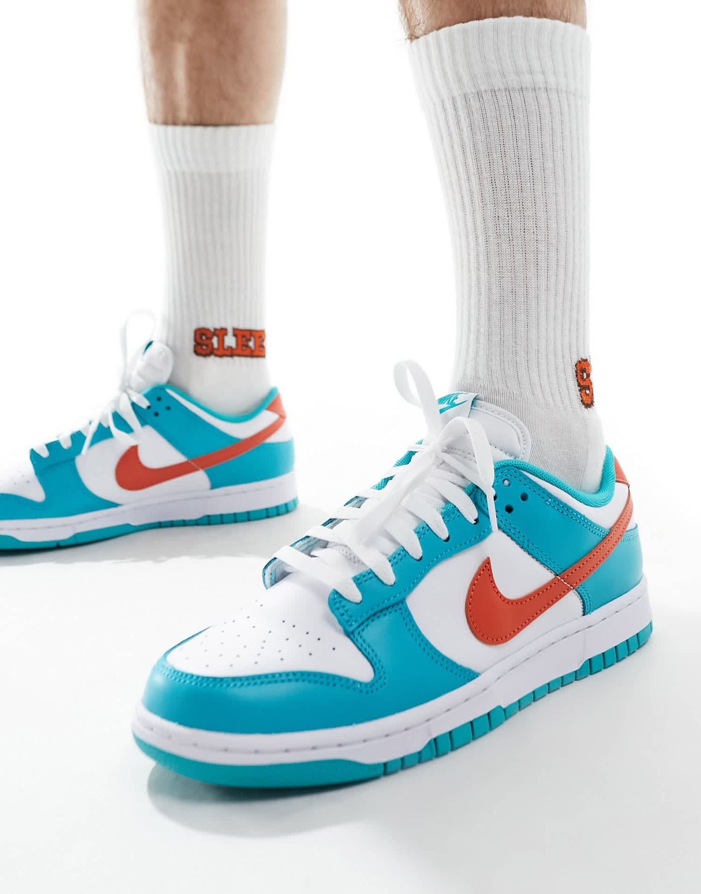 Nike Dunk Low Retro trainers in white and blue - ASOS Sample Sale