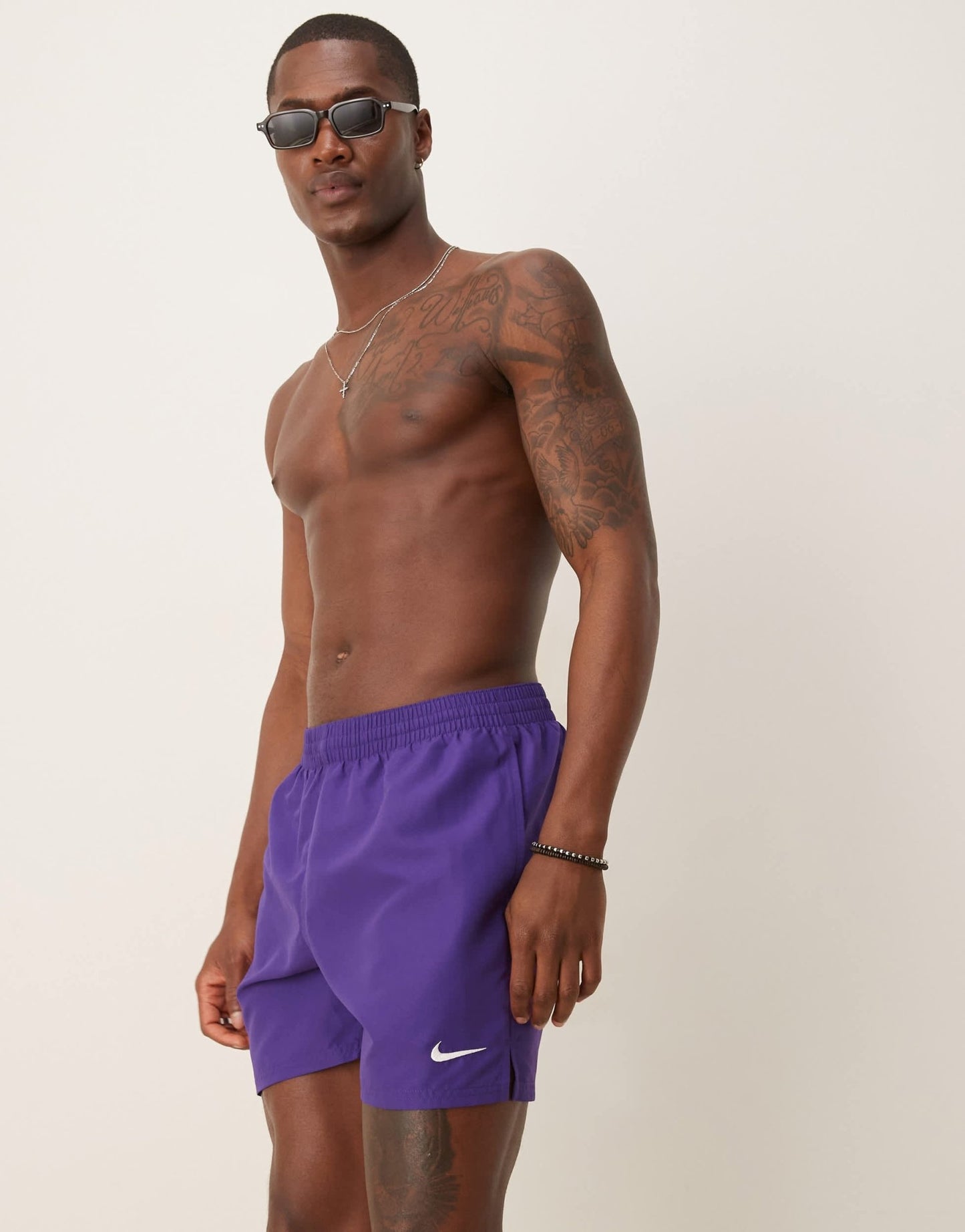 Nike Essential Lap 5 inch Volley swim shorts in purple - ASOS Sample Sale