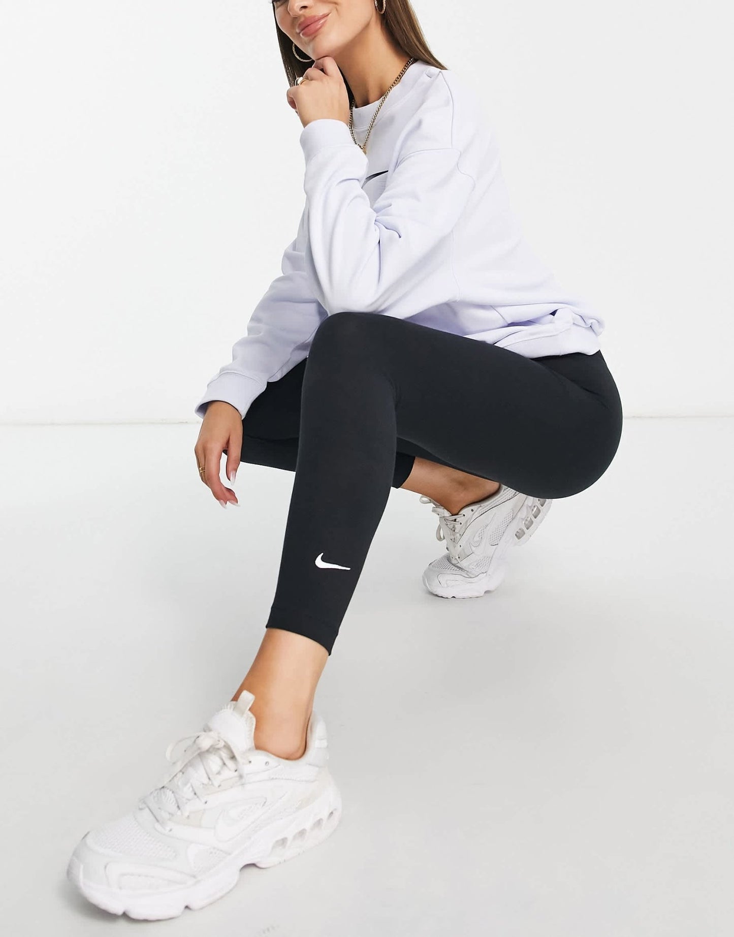 Nike Essentials mid rise leggings in black - ASOS Sample Sale