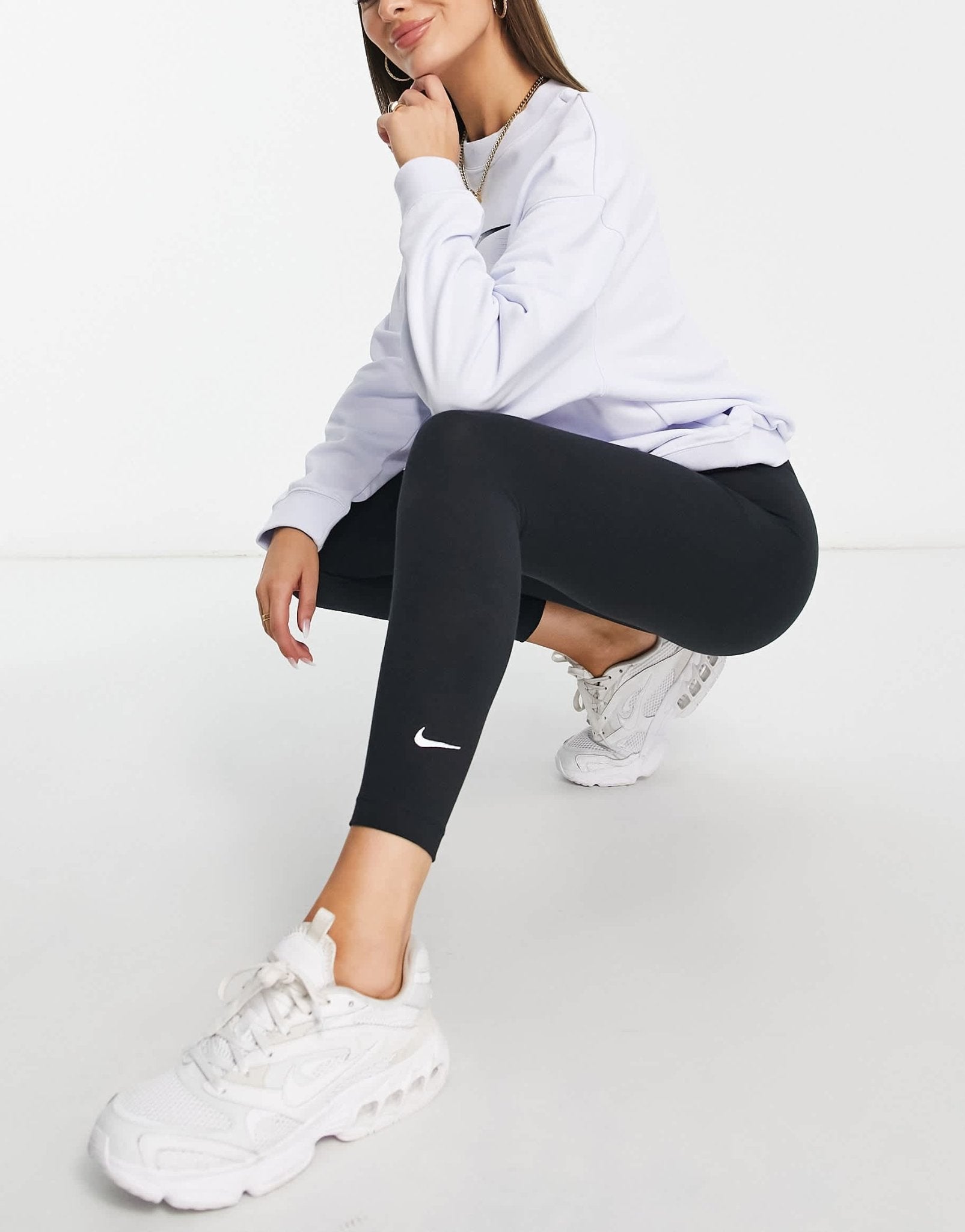 Nike Essentials mid rise leggings in black - ASOS Sample Sale