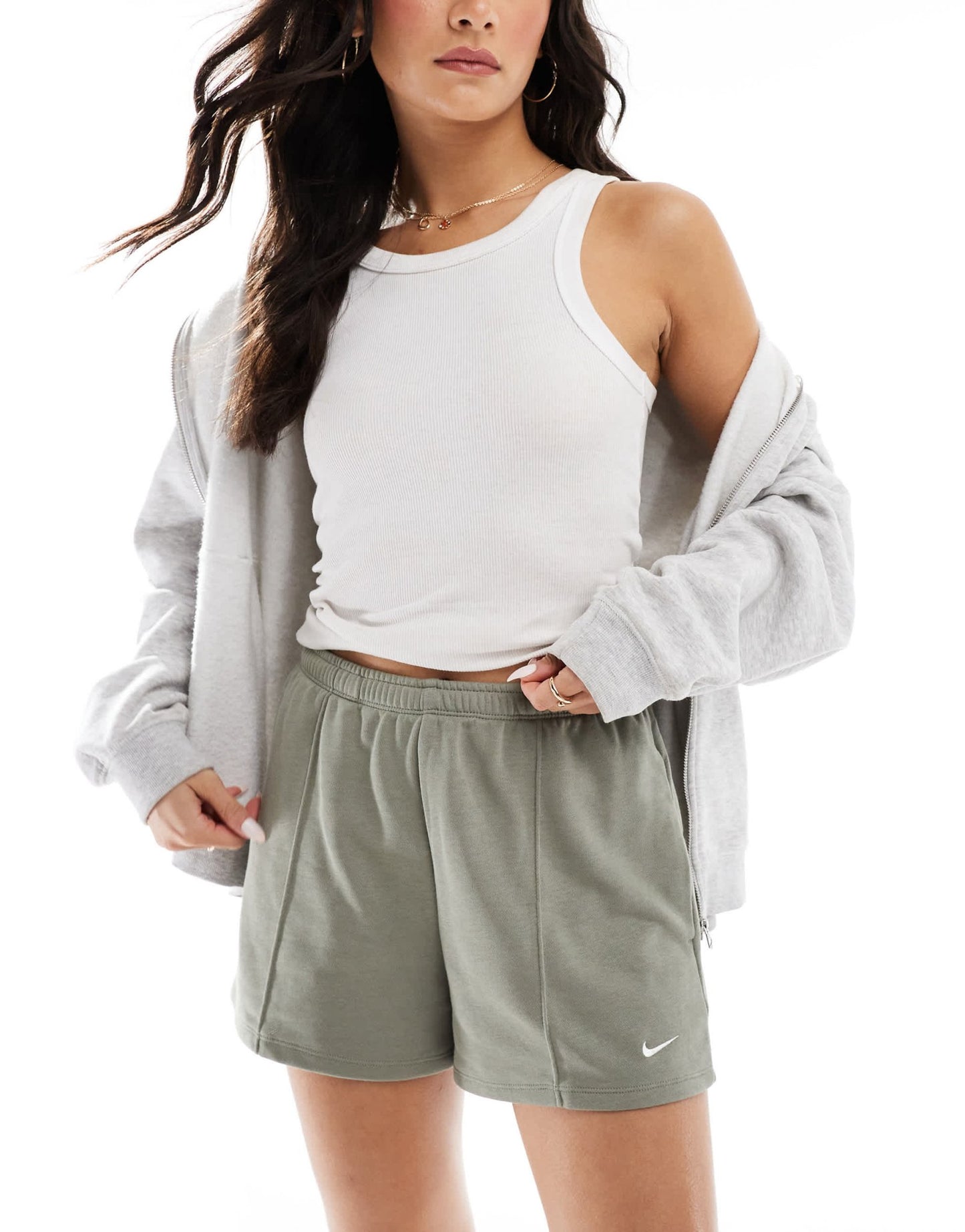 Nike French Terry shorts in grey - ASOS Sample Sale