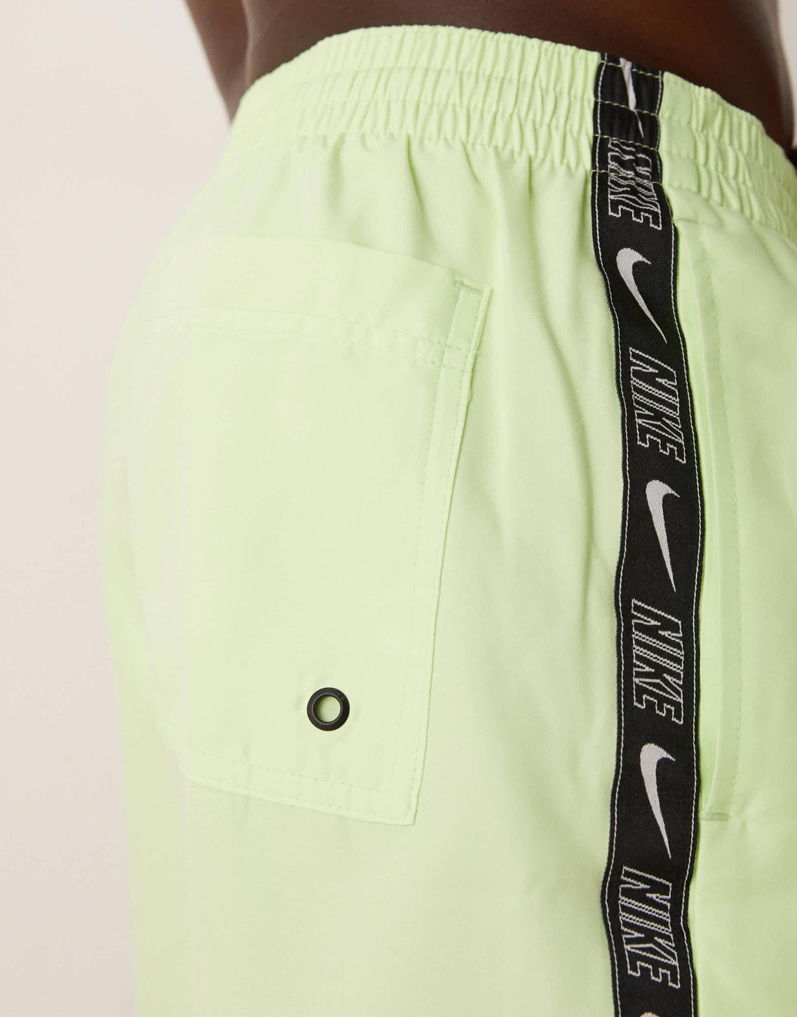Nike Lap 5 inch Volley logo tape swim shorts in yellow - ASOS Sample Sale