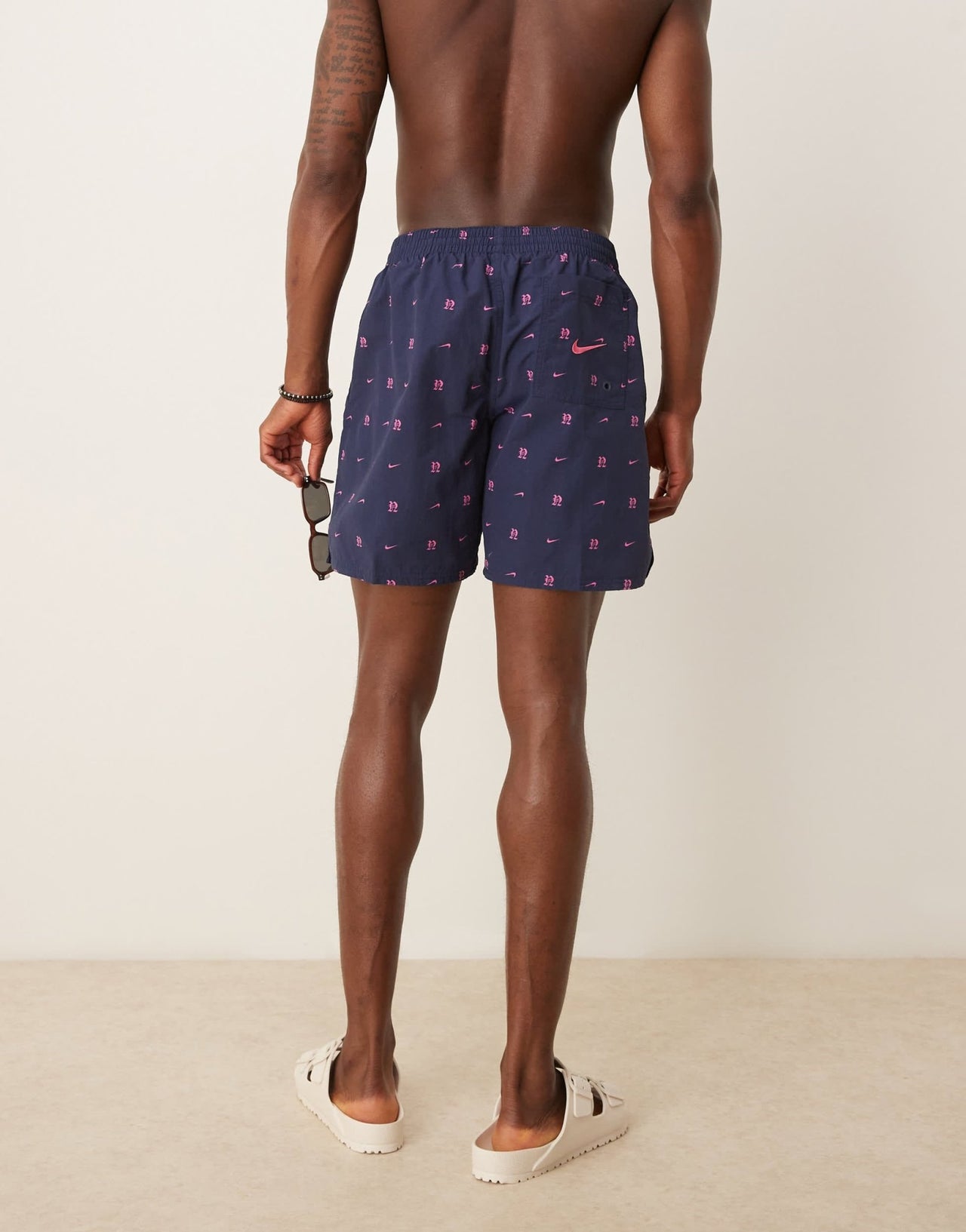 Nike Lux Letter 7 inch Volley swim shorts in navy - ASOS Sample Sale