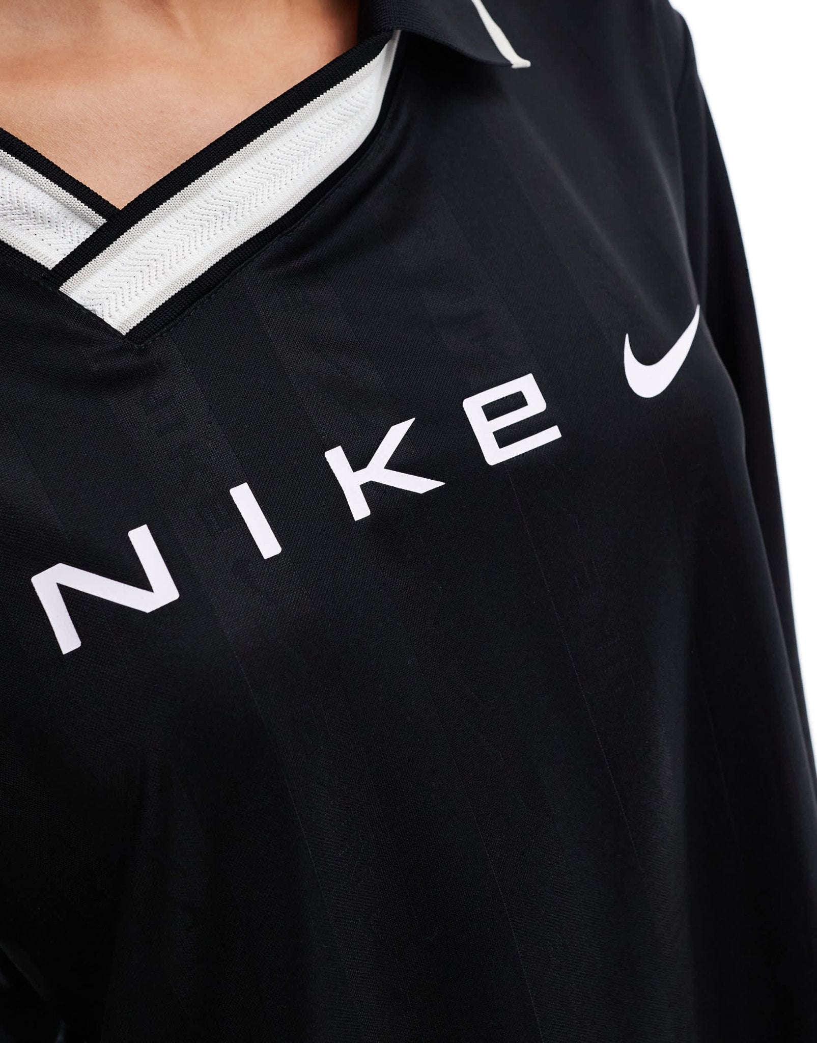 Nike NSW Collection Jacquard long sleeve jersey top in black - ASOS Sample Sale