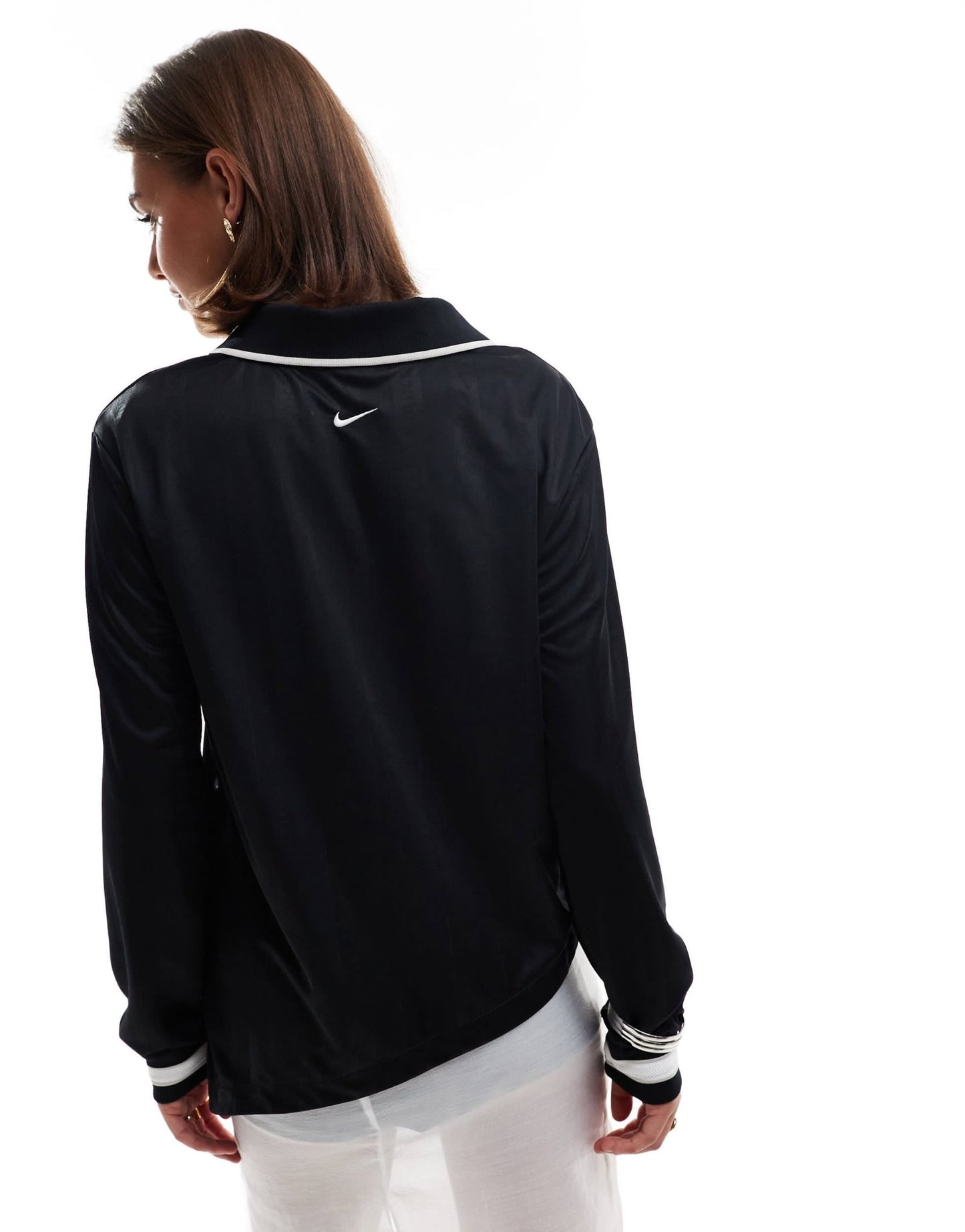 Nike NSW Collection Jacquard long sleeve jersey top in black - ASOS Sample Sale
