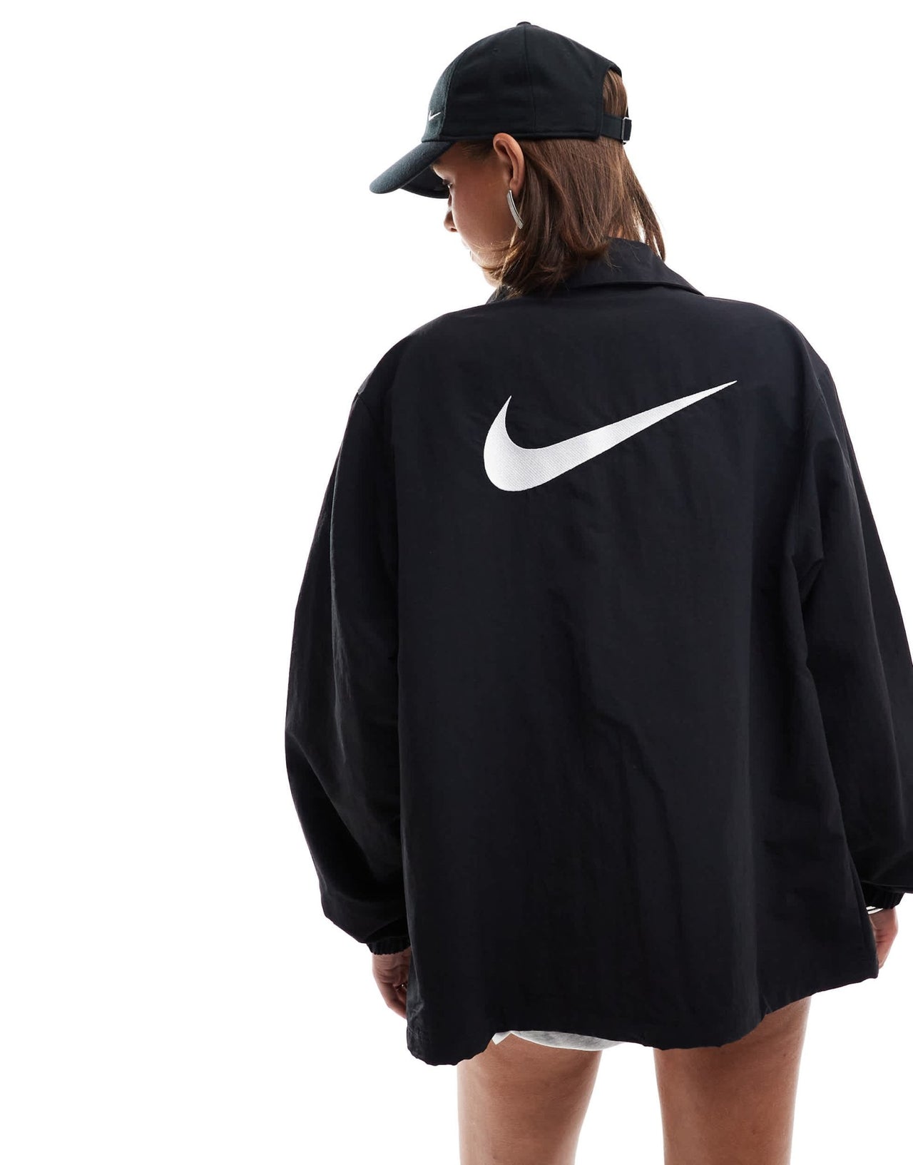 Nike NSW Collection woven zip through jacket in black - ASOS Sample Sale
