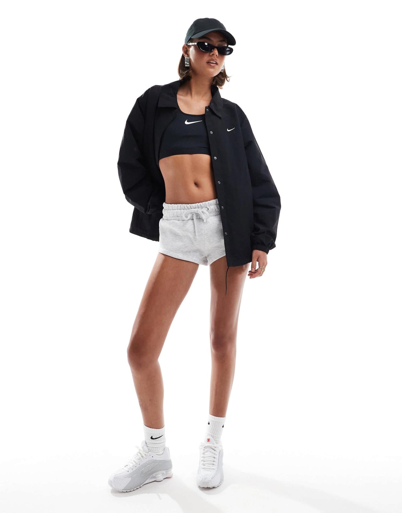 Nike NSW Collection woven zip through jacket in black - ASOS Sample Sale