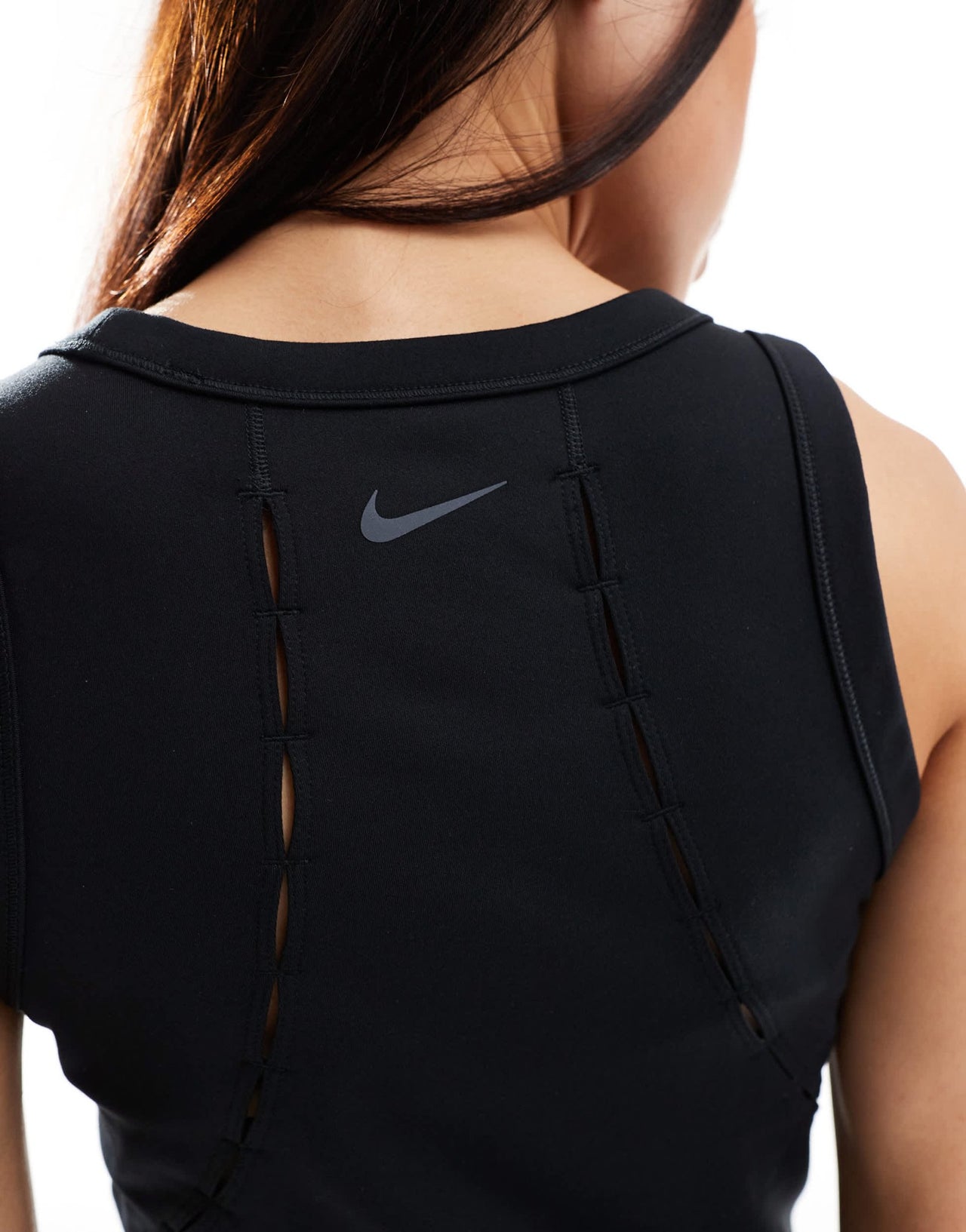 Nike One Training Dri-FIT key hole fitted vest in black - ASOS Sample Sale
