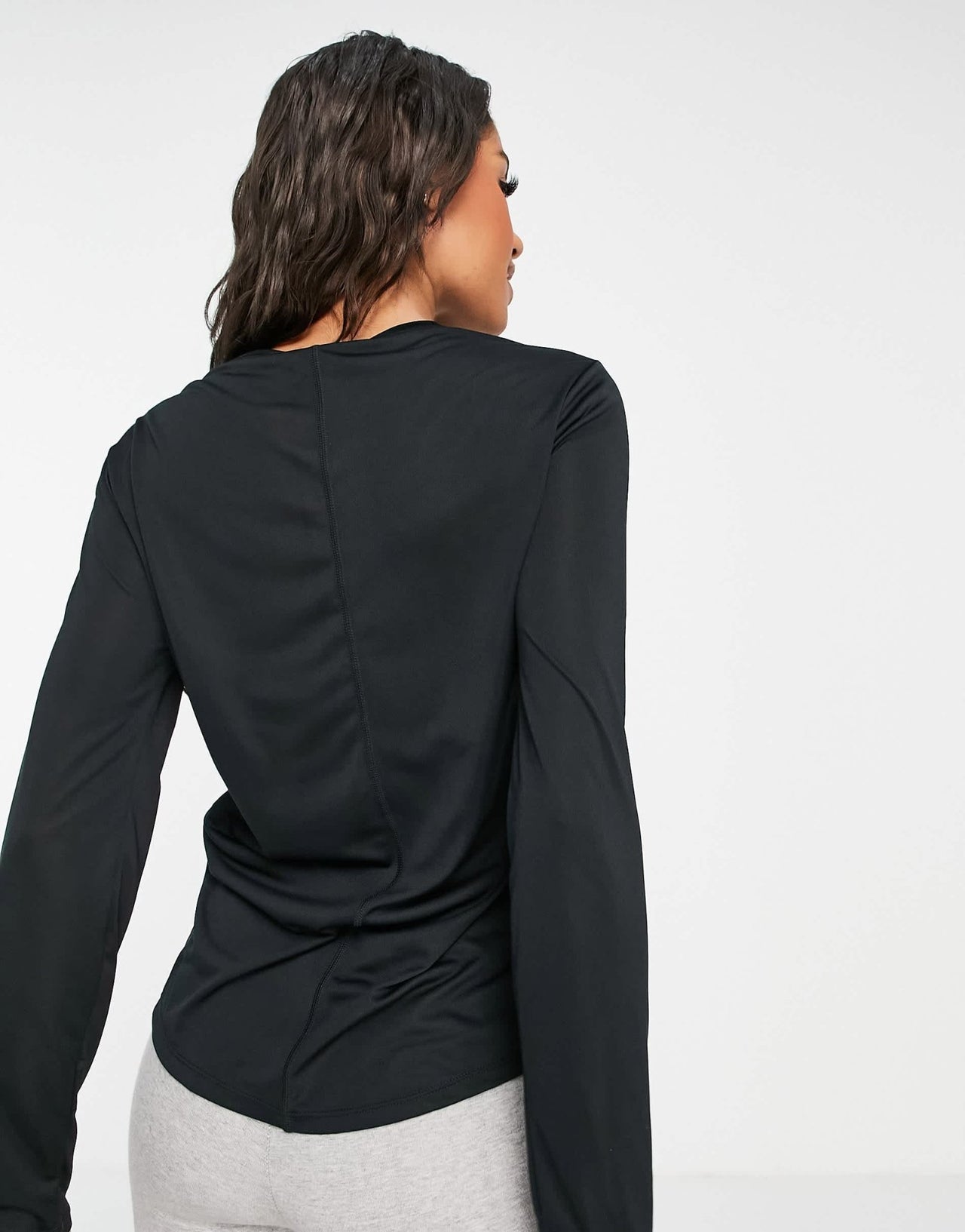 Nike One Training Dri - FIT long sleeve standard fit t-shirt in black - ASOS Sample Sale