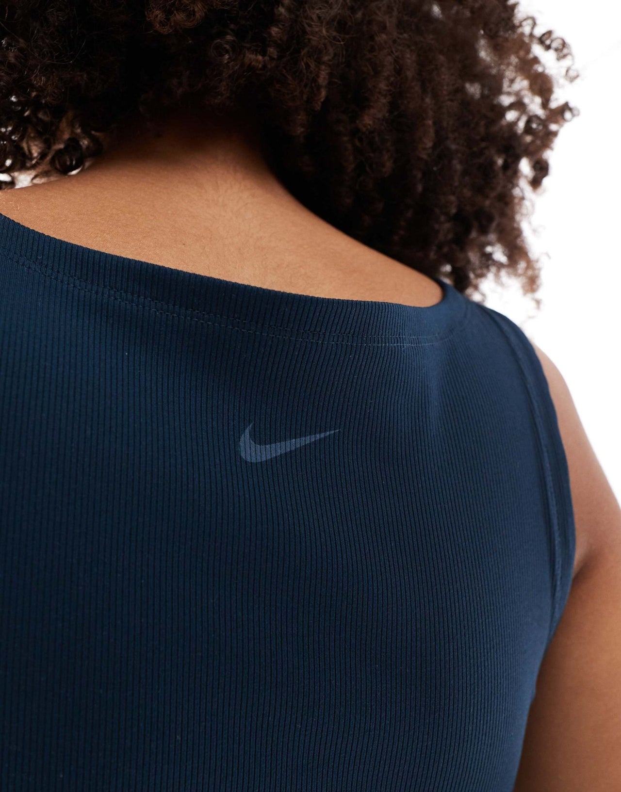Nike One Training wrapped ribbed vest in navy - ASOS Sample Sale