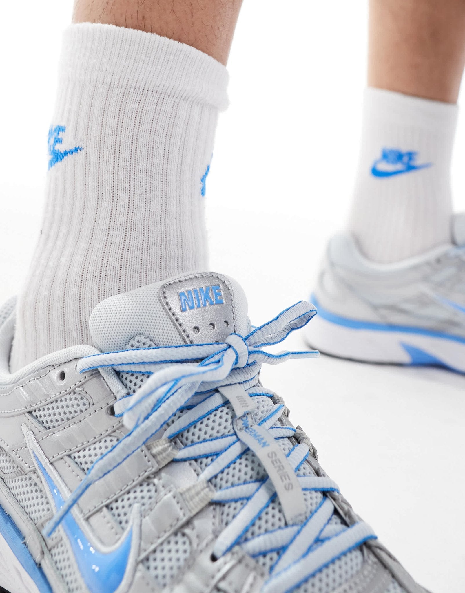 Nike P-6000 unisex trainers in blue and silver - ASOS Sample Sale