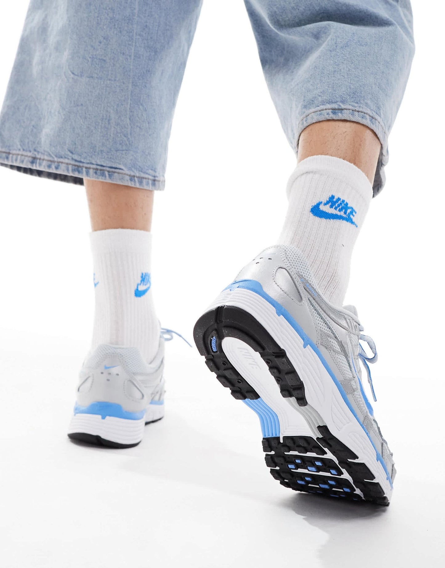 Nike P-6000 unisex trainers in blue and silver - ASOS Sample Sale