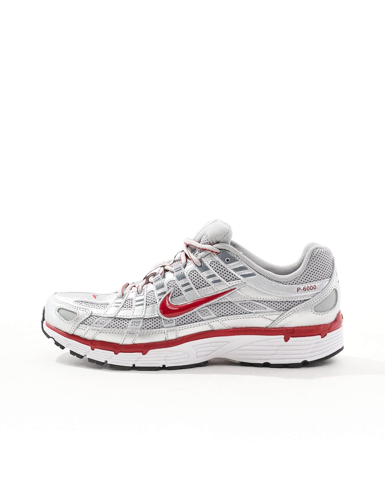 Nike P - 6000 unisex trainers in metallic silver and red - ASOS Sample Sale
