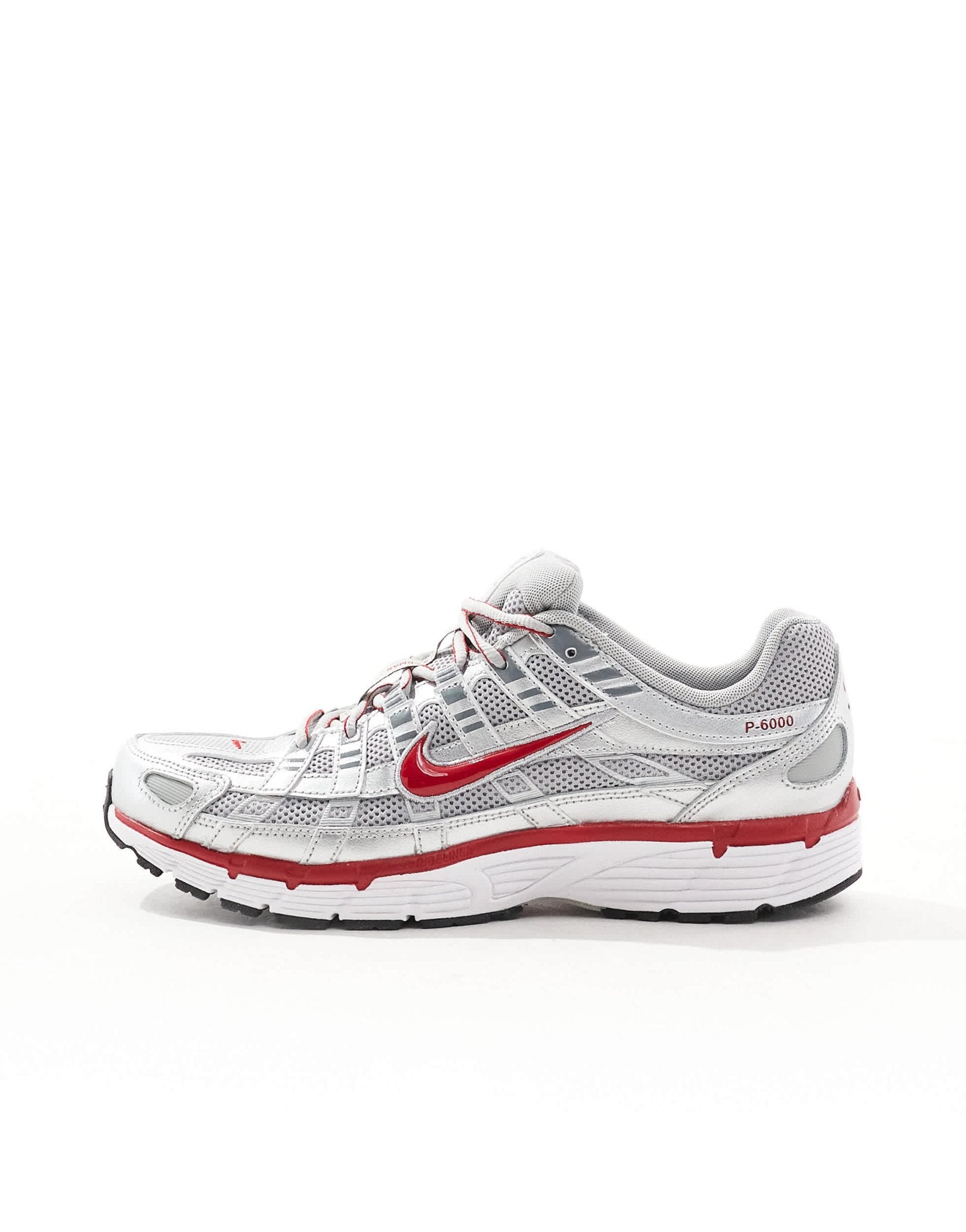 Nike P - 6000 unisex trainers in metallic silver and red - ASOS Sample Sale