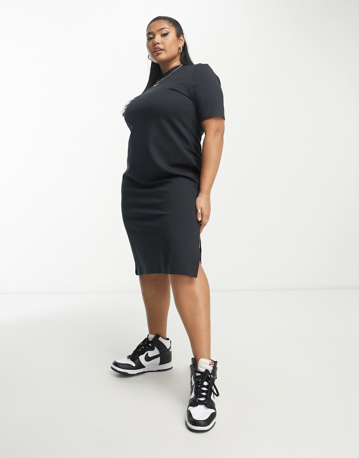 Nike Plus essential midi dress in black - ASOS Sample Sale