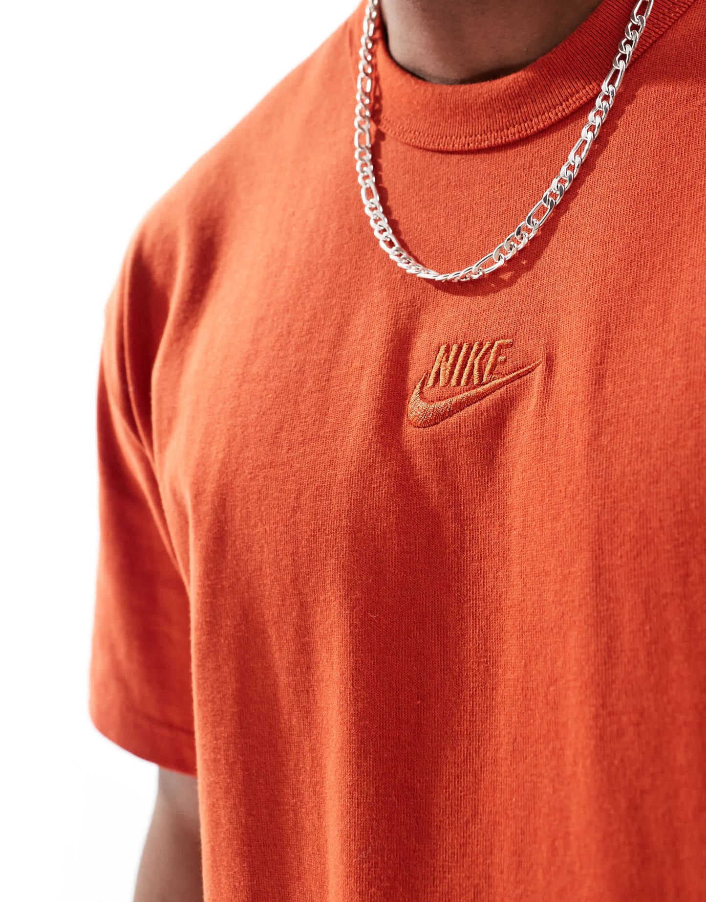 Nike Premium Essentials oversized t-shirt in red - ASOS Sample Sale