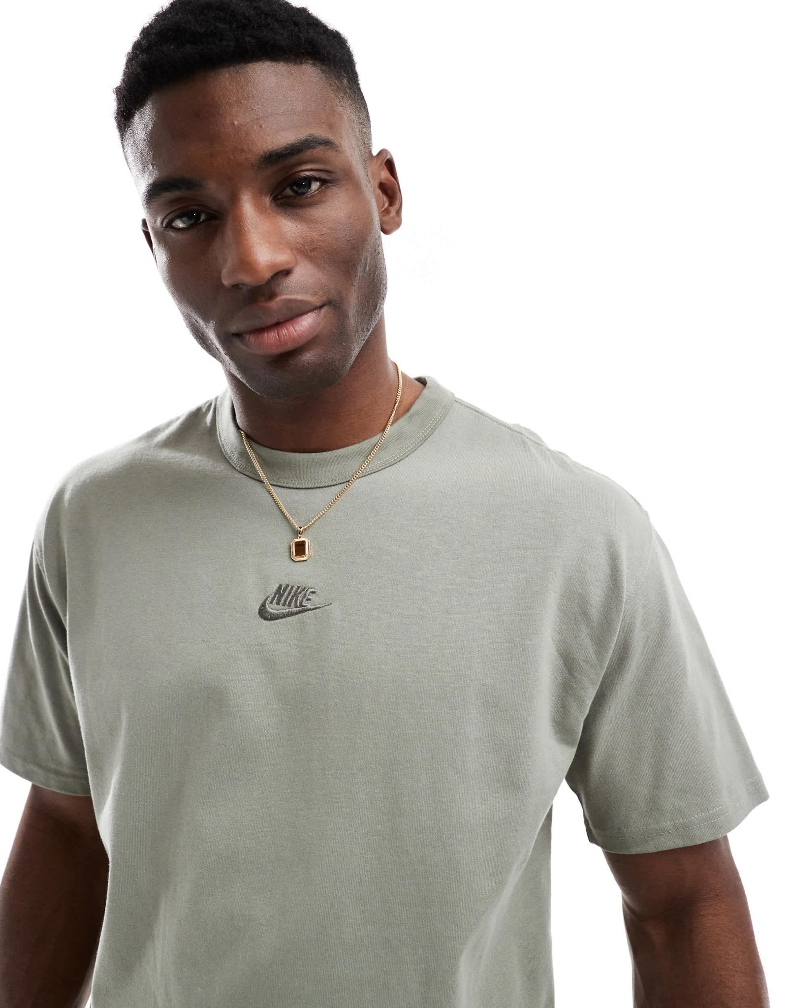 Nike Premium Essentials t-shirt in khaki - ASOS Sample Sale