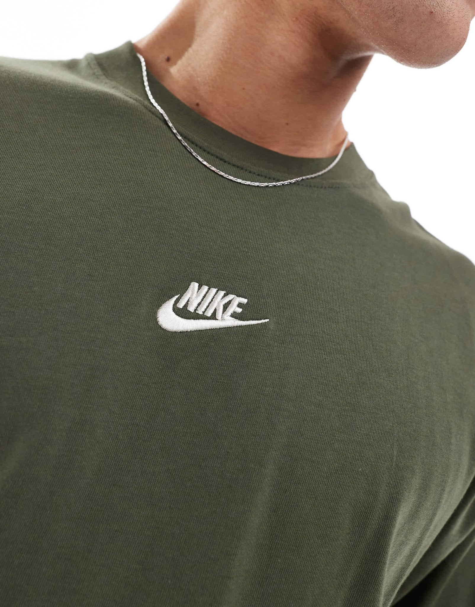 Nike Premium Essentials t-shirt in khaki - ASOS Sample Sale