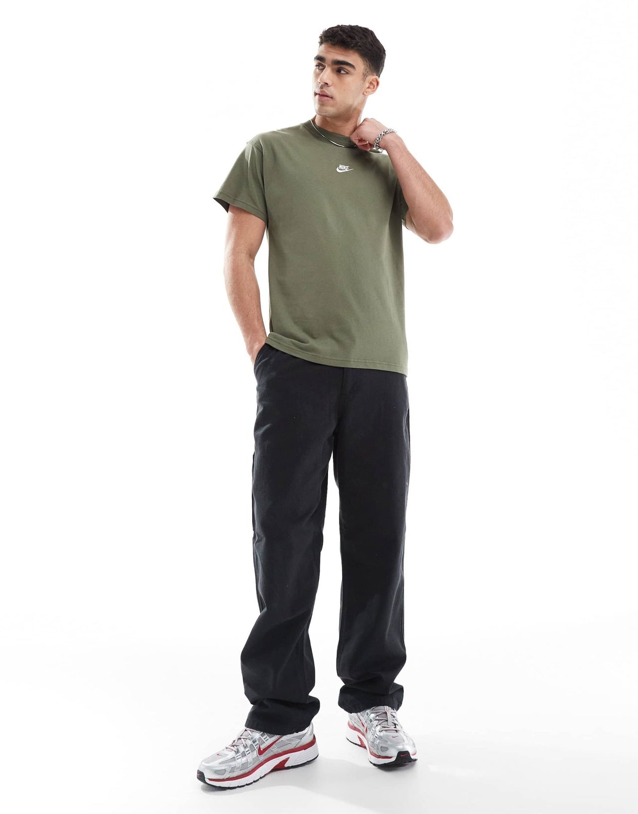 Nike Premium Essentials t-shirt in khaki - ASOS Sample Sale