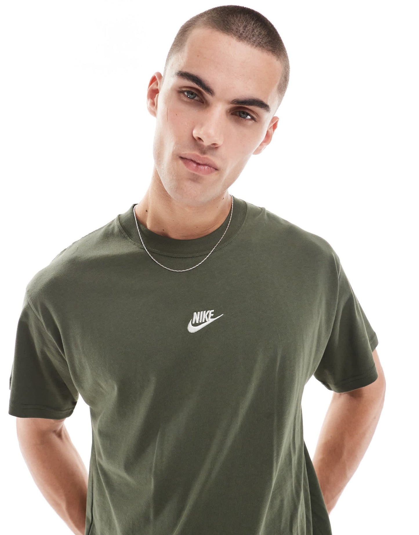 Nike Premium Essentials t-shirt in khaki - ASOS Sample Sale