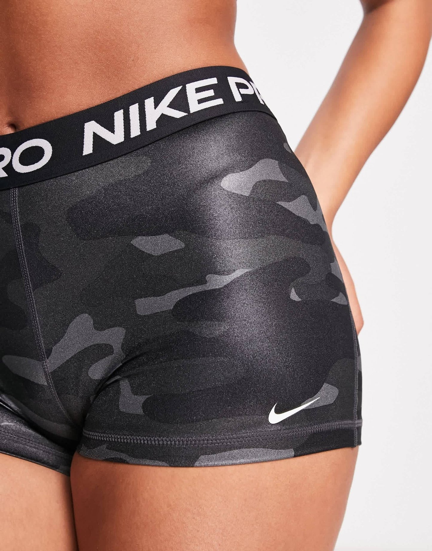 Nike Pro Training 3 inch booty shorts in black camo - ASOS Sample Sale