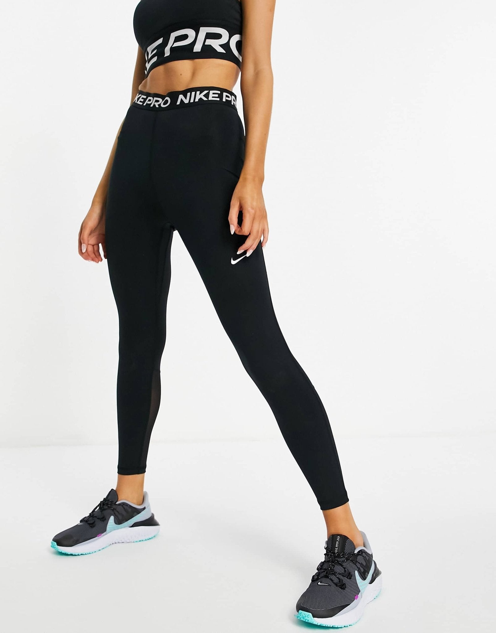 Nike Pro Training 365 high-waisted 7/8 leggings in black - ASOS Sample Sale