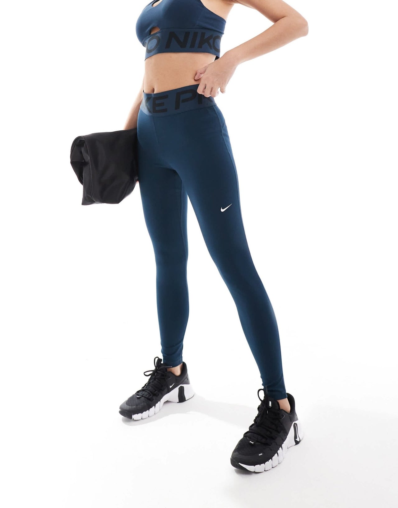 Nike Pro Training high - waisted sculpt leggings in navy - ASOS Sample Sale