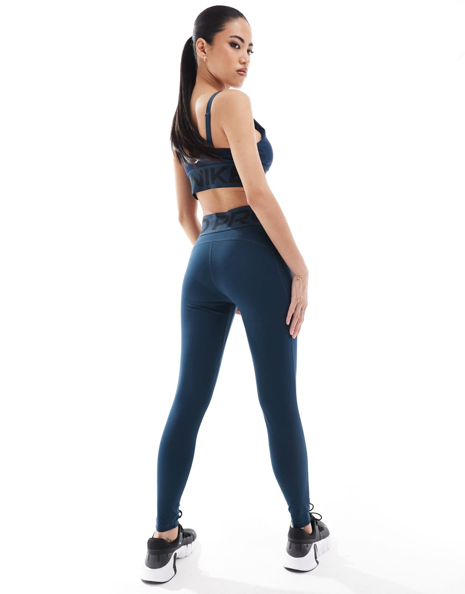 Nike Pro Training high - waisted sculpt leggings in navy - ASOS Sample Sale