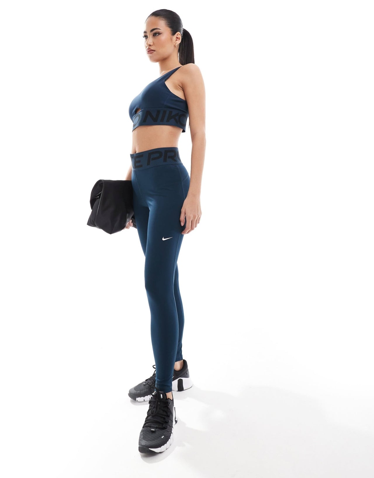 Nike Pro Training high - waisted sculpt leggings in navy - ASOS Sample Sale