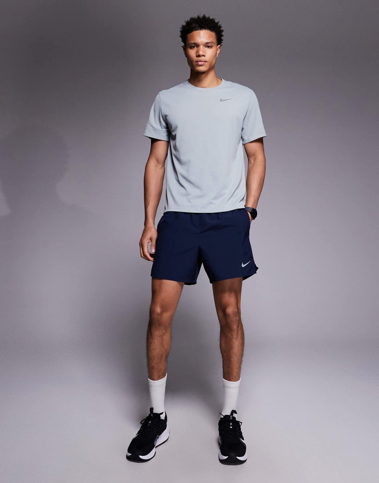 Nike Running Miler Dri - FIT t-shirt in grey - ASOS Sample Sale