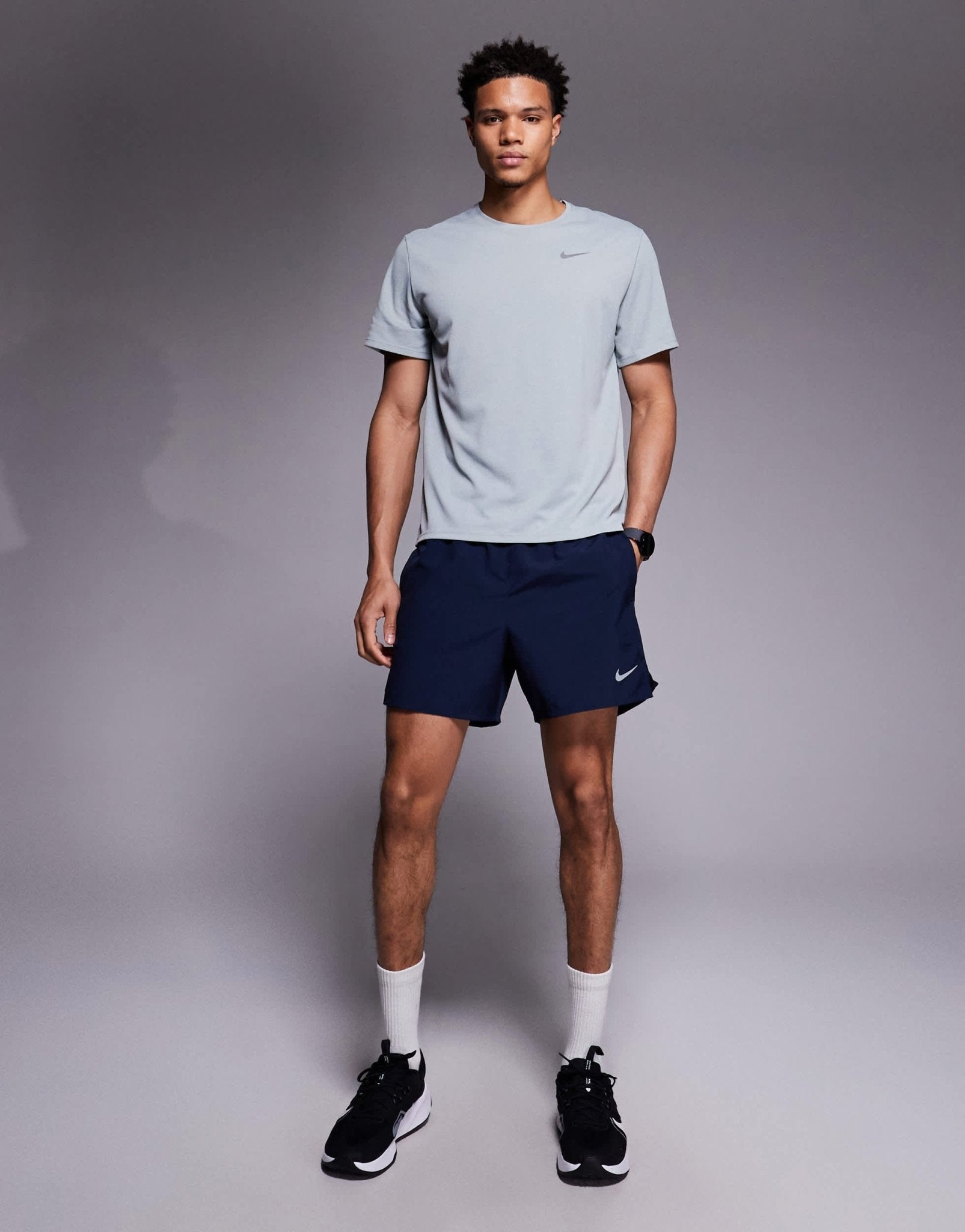 Nike Running Miler Dri - FIT t-shirt in grey - ASOS Sample Sale