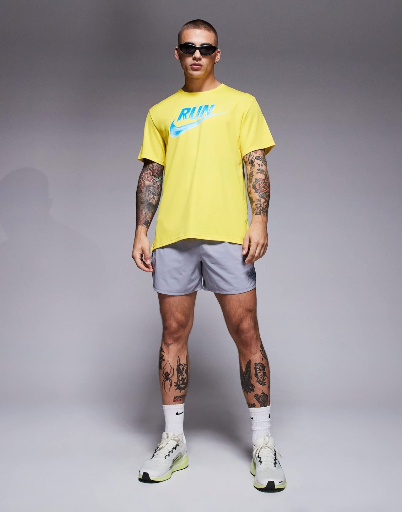 Nike Running Miler Run Energy t-shirt in yellow - ASOS Sample Sale