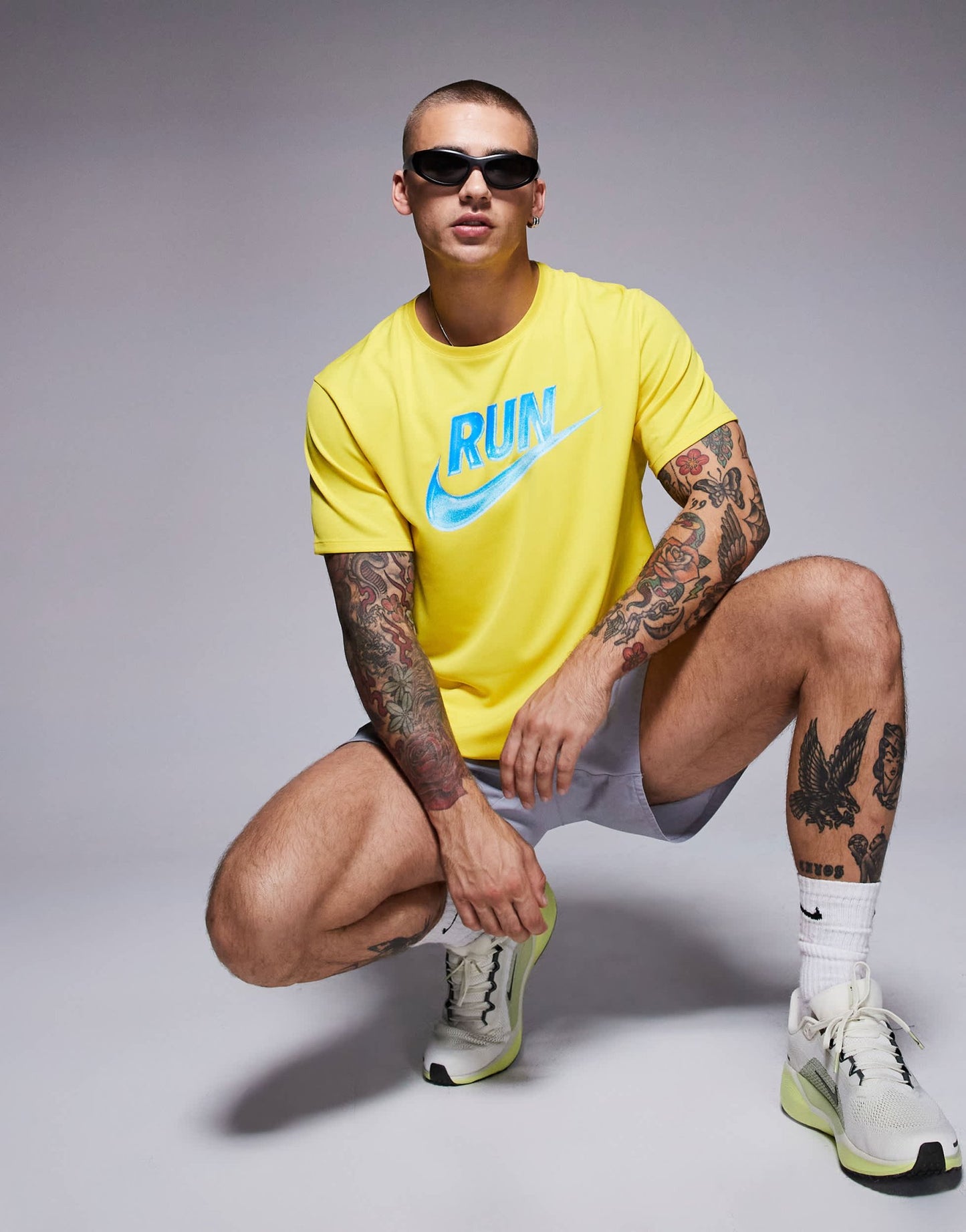 Nike Running Miler Run Energy t-shirt in yellow - ASOS Sample Sale