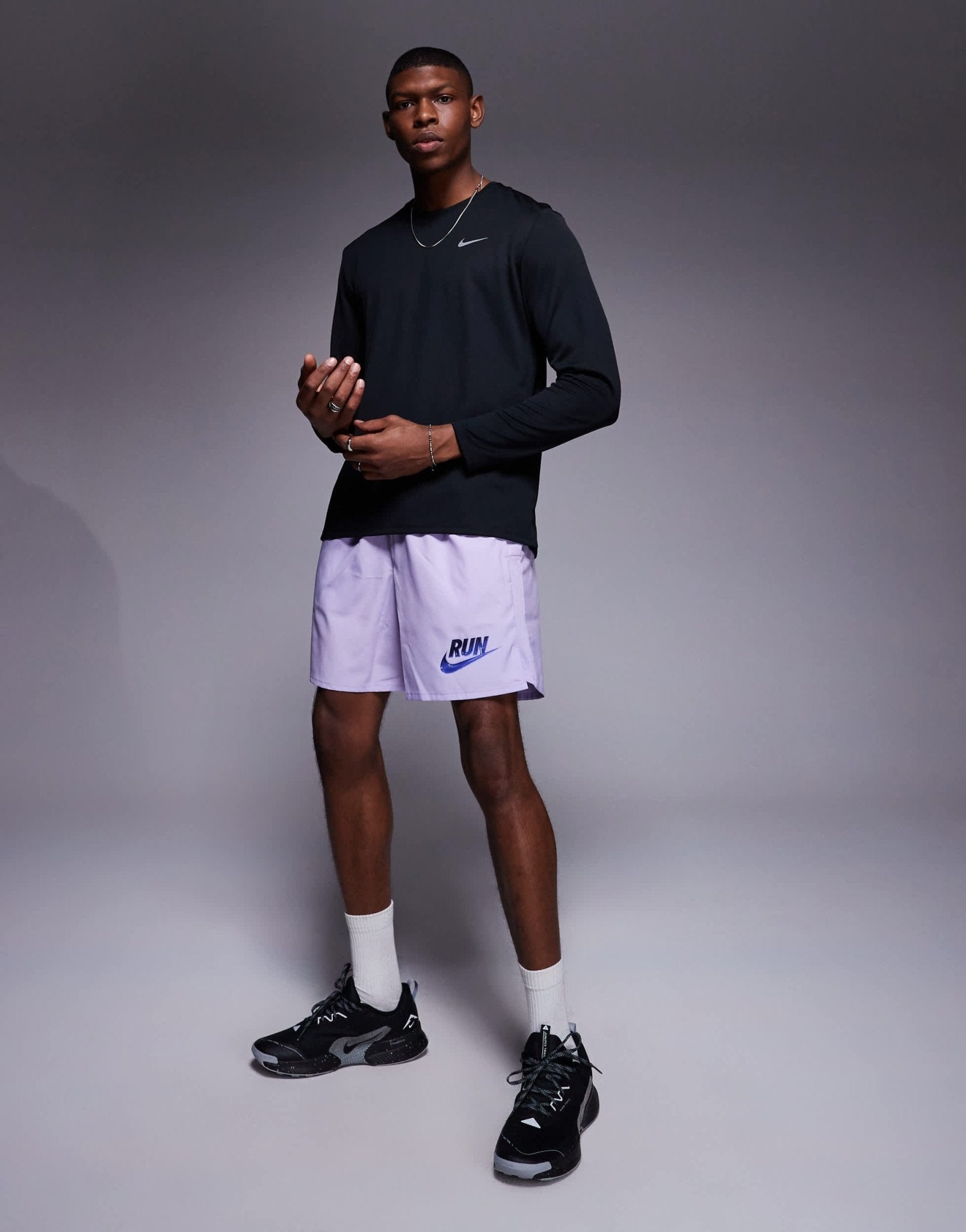 Nike Running Run Energy Challenger Dri-FIT 7 inch shorts in purple - ASOS Sample Sale