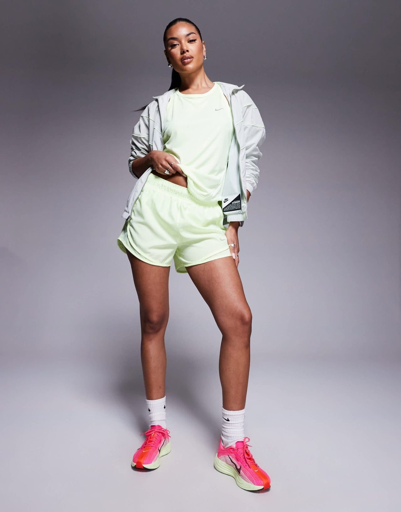 Nike Running Tempo Dri-FIT mid rise 3 inch shorts in lime green - ASOS Sample Sale